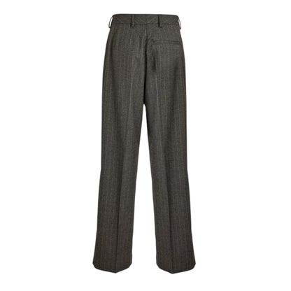 Grey Melange - Back - JJXX Womens-Ladies Pinstripe Straight Trousers
