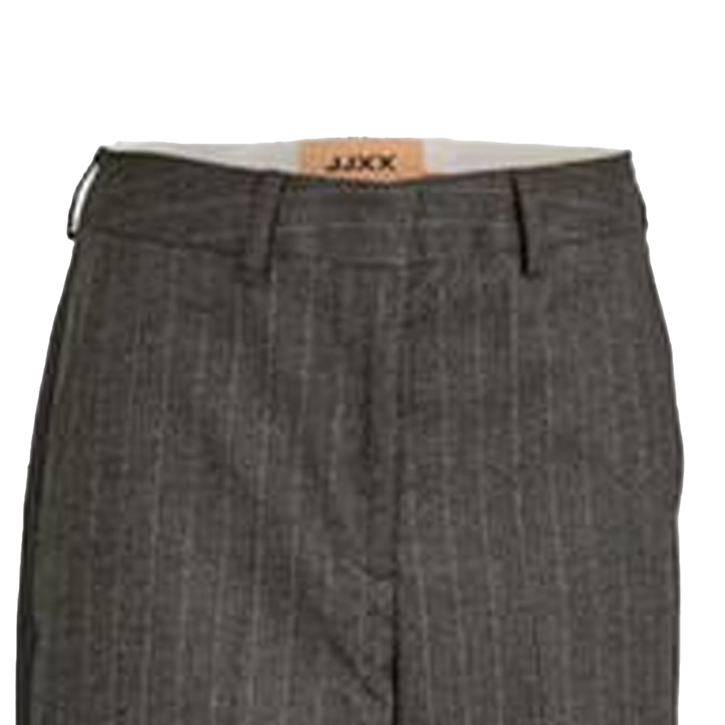 Grey Melange - Side - JJXX Womens-Ladies Pinstripe Straight Trousers