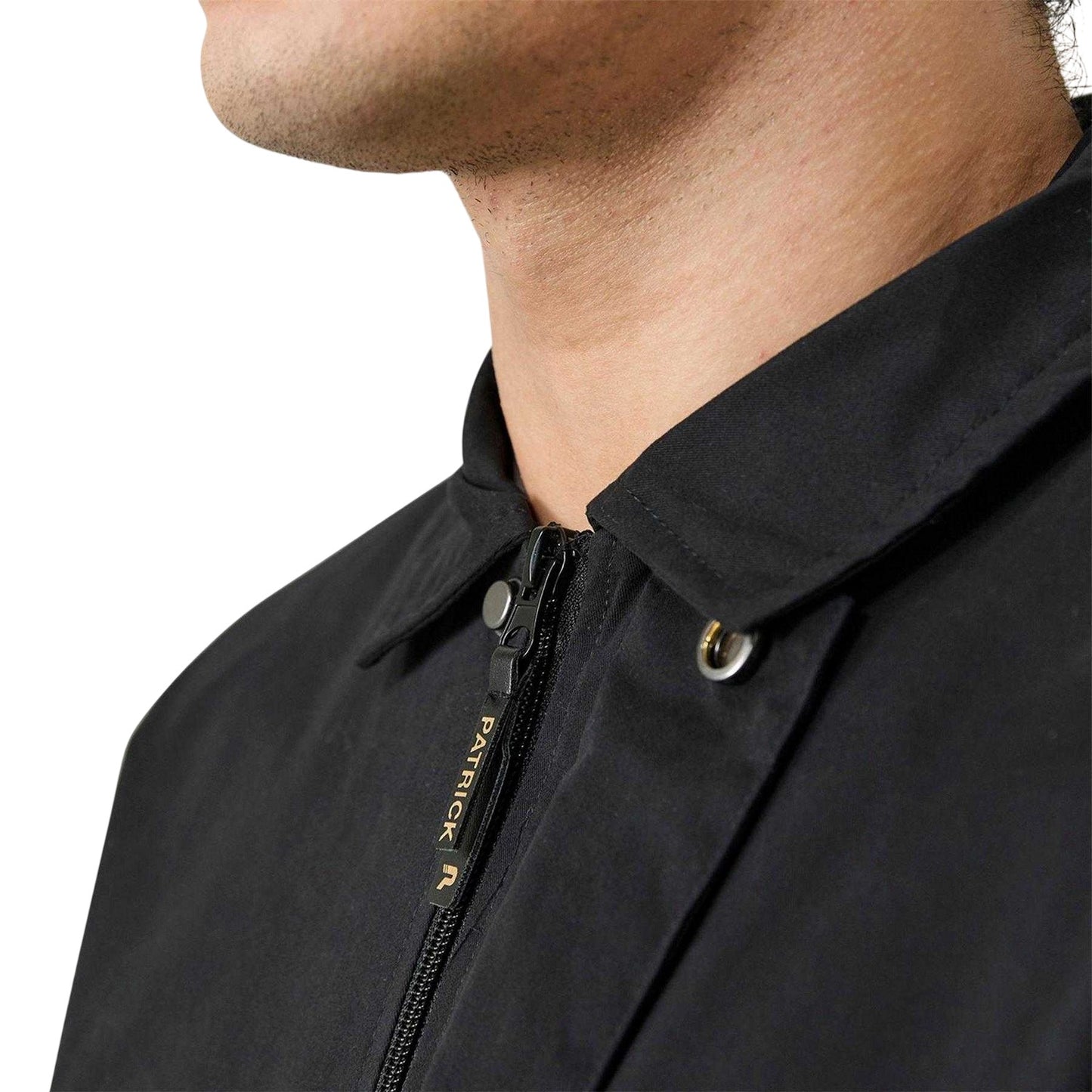 Black - Side - Patrick Mens Finn Full Zip Overshirt