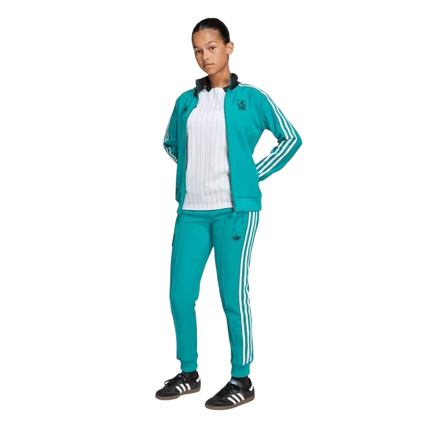 Green - Lifestyle - Adidas Childrens-Kids Terrace Icons Liverpool FC Track Jacket