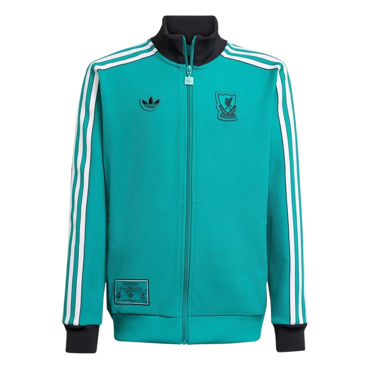 Green - Front - Adidas Childrens-Kids Terrace Icons Liverpool FC Track Jacket