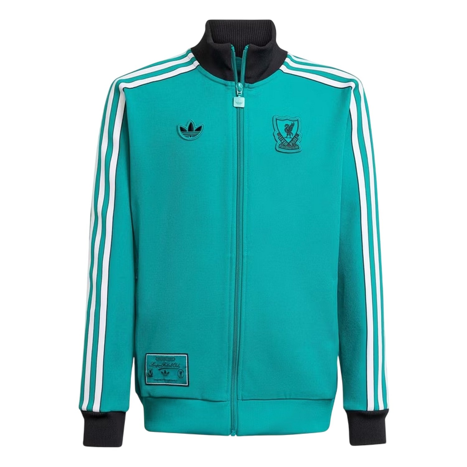 Green - Front - Adidas Childrens-Kids Terrace Icons Liverpool FC Track Jacket