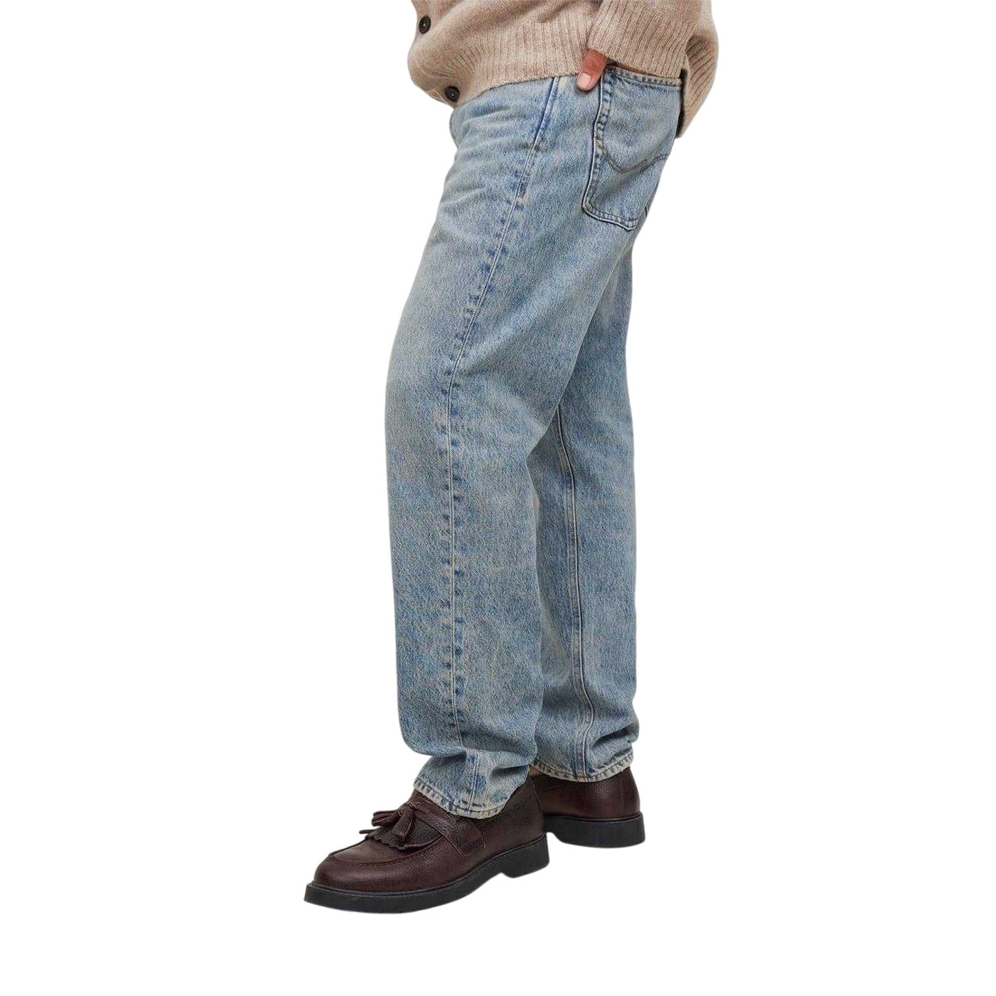 Blue Denim - Back - Jack And Jones Mens Chris 5 Pockets Jeans