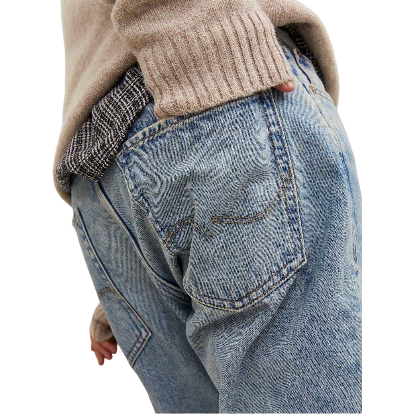 Blue Denim - Side - Jack And Jones Mens Chris 5 Pockets Jeans
