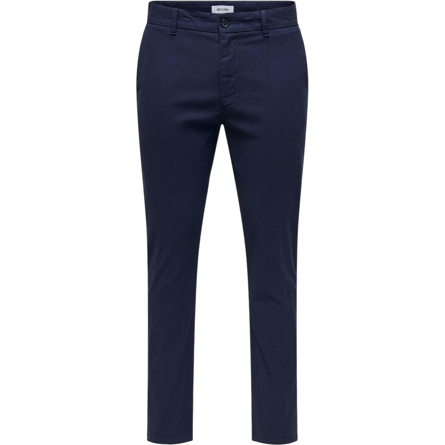 Dark Navy - Back - Only Mens Plain Slim Trousers