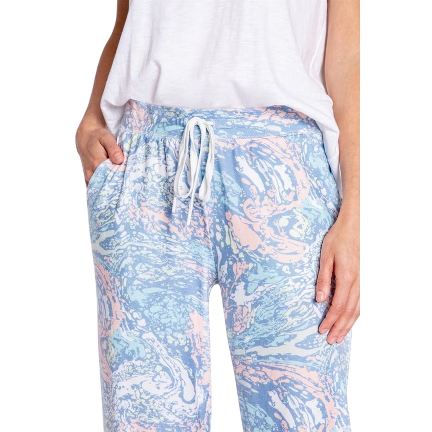 Multicoloured - Side - PJ Salvage Womens-Ladies Salvage Tie Dye Relaxed Fit Jogging Bottoms