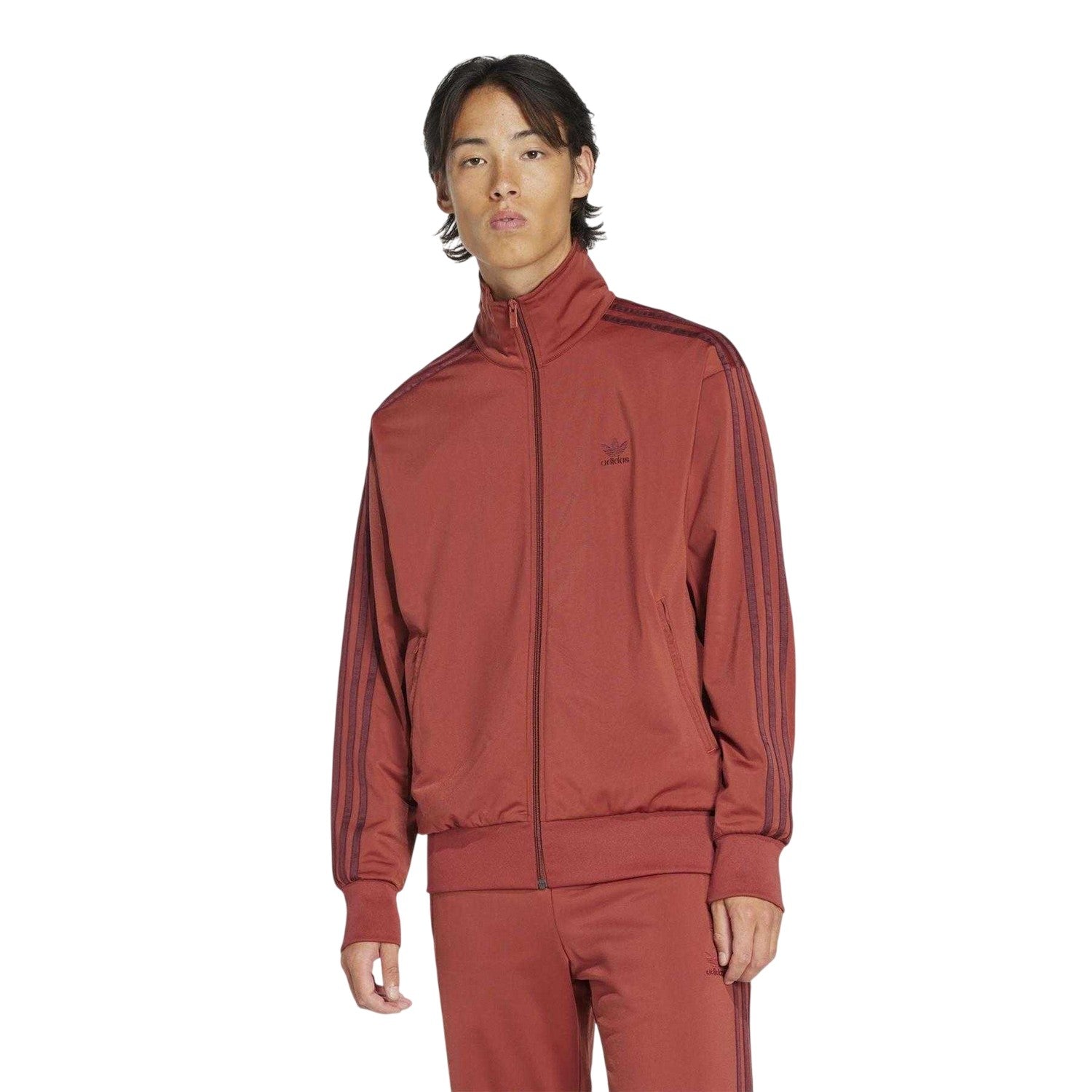 Ruby Red - Side - Adidas Mens Firebird Tracksuit Top