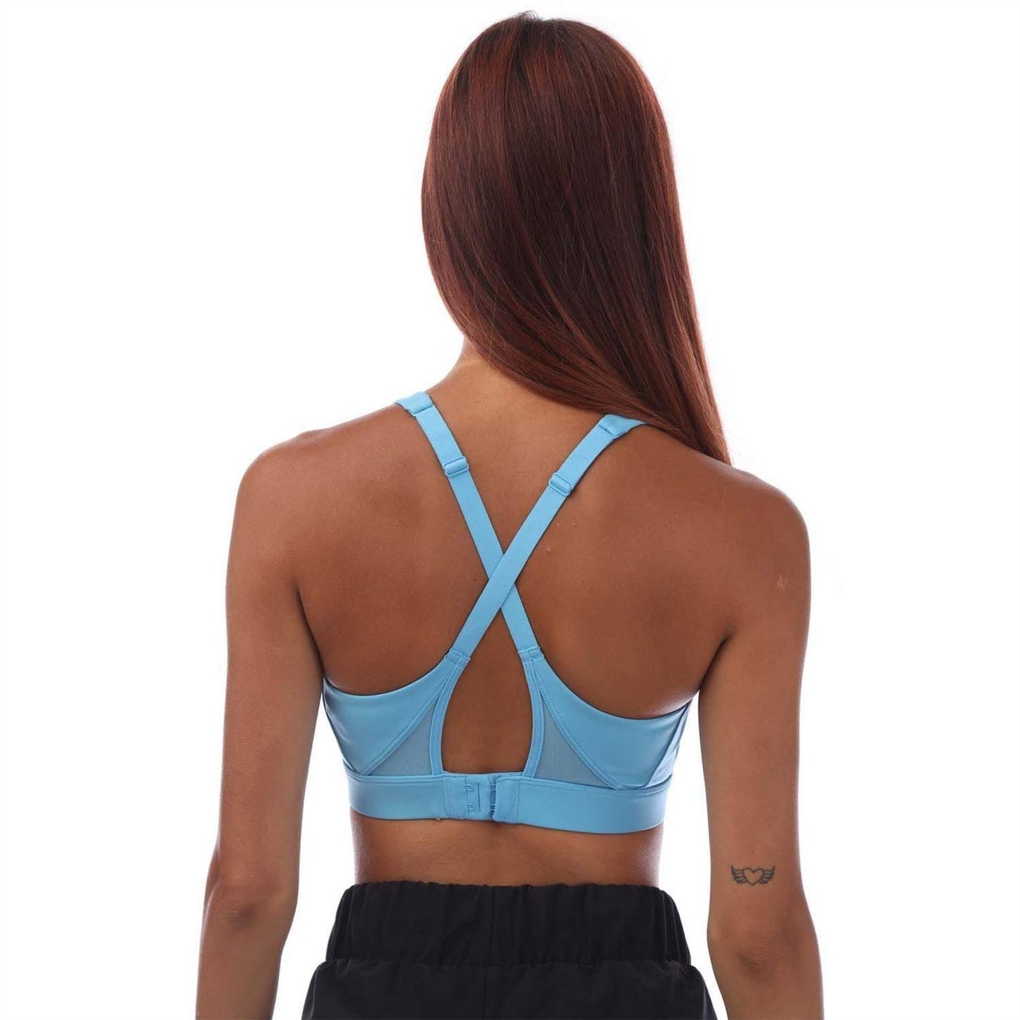 Blue - Back - Adidas Womens-Ladies Run Medium Support Sports Bra