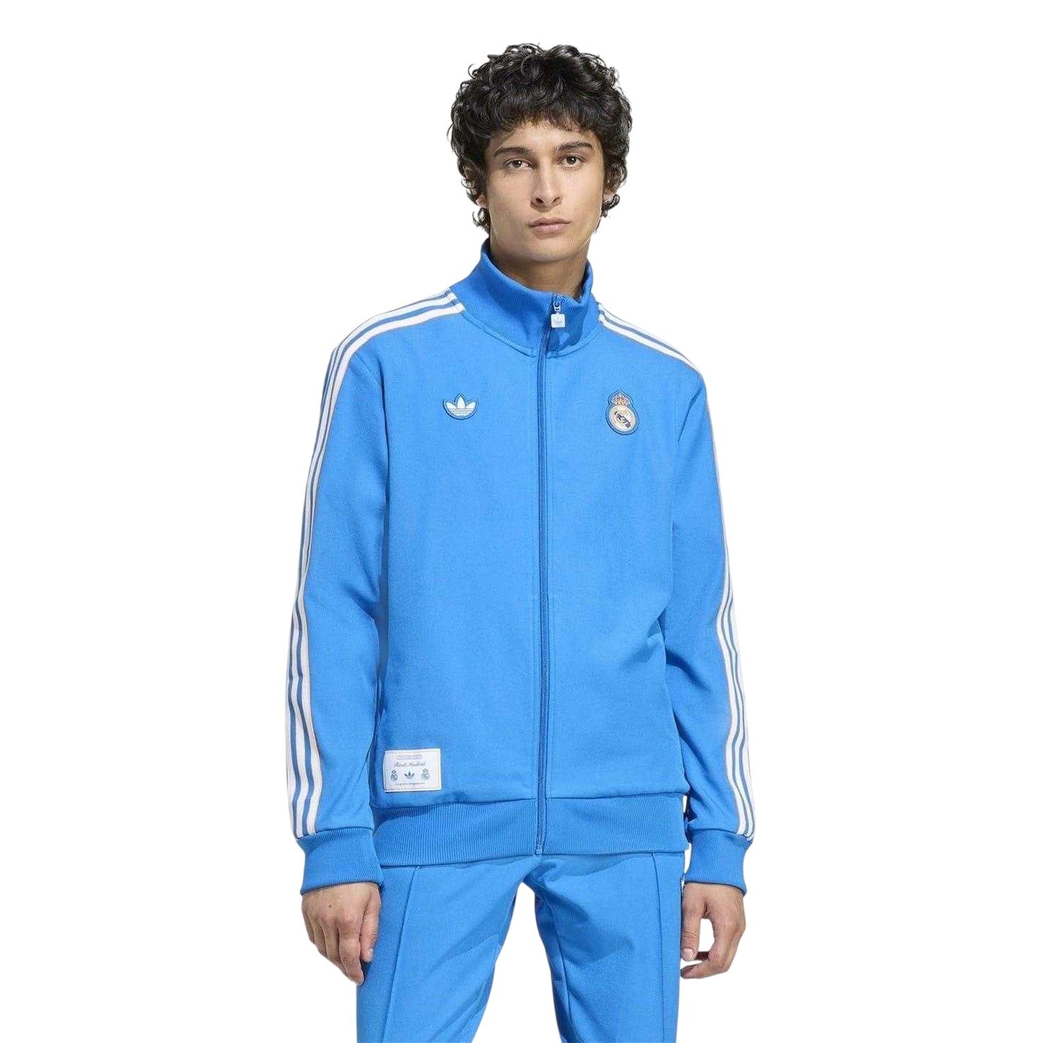 Blue-White - Lifestyle - Adidas Mens Terrace Icons Real Madrid CF Tracksuit Top