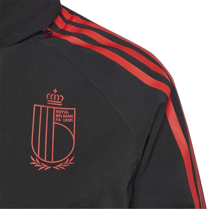 Black - Side - Adidas Womens-Ladies Belgium Stripes Raglan Raincoat