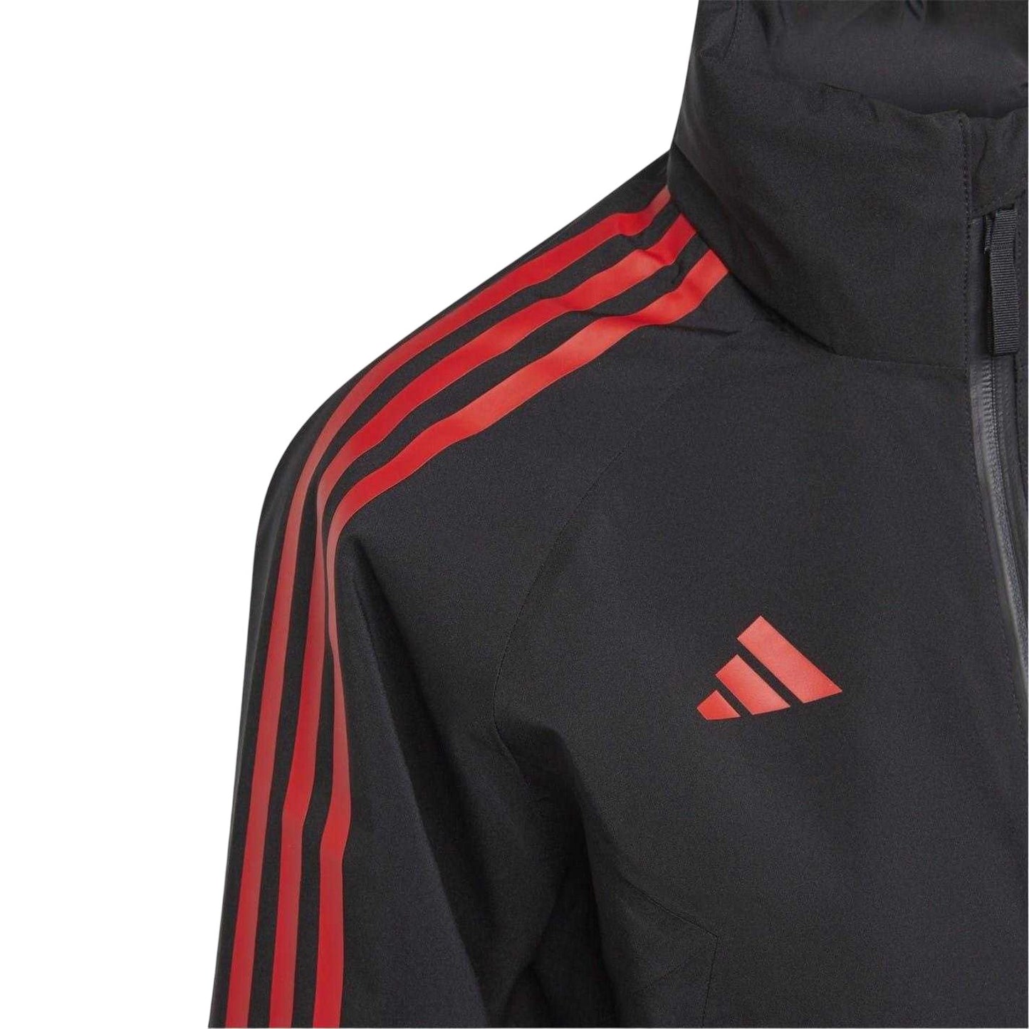Black - Lifestyle - Adidas Womens-Ladies Belgium Stripes Raglan Raincoat