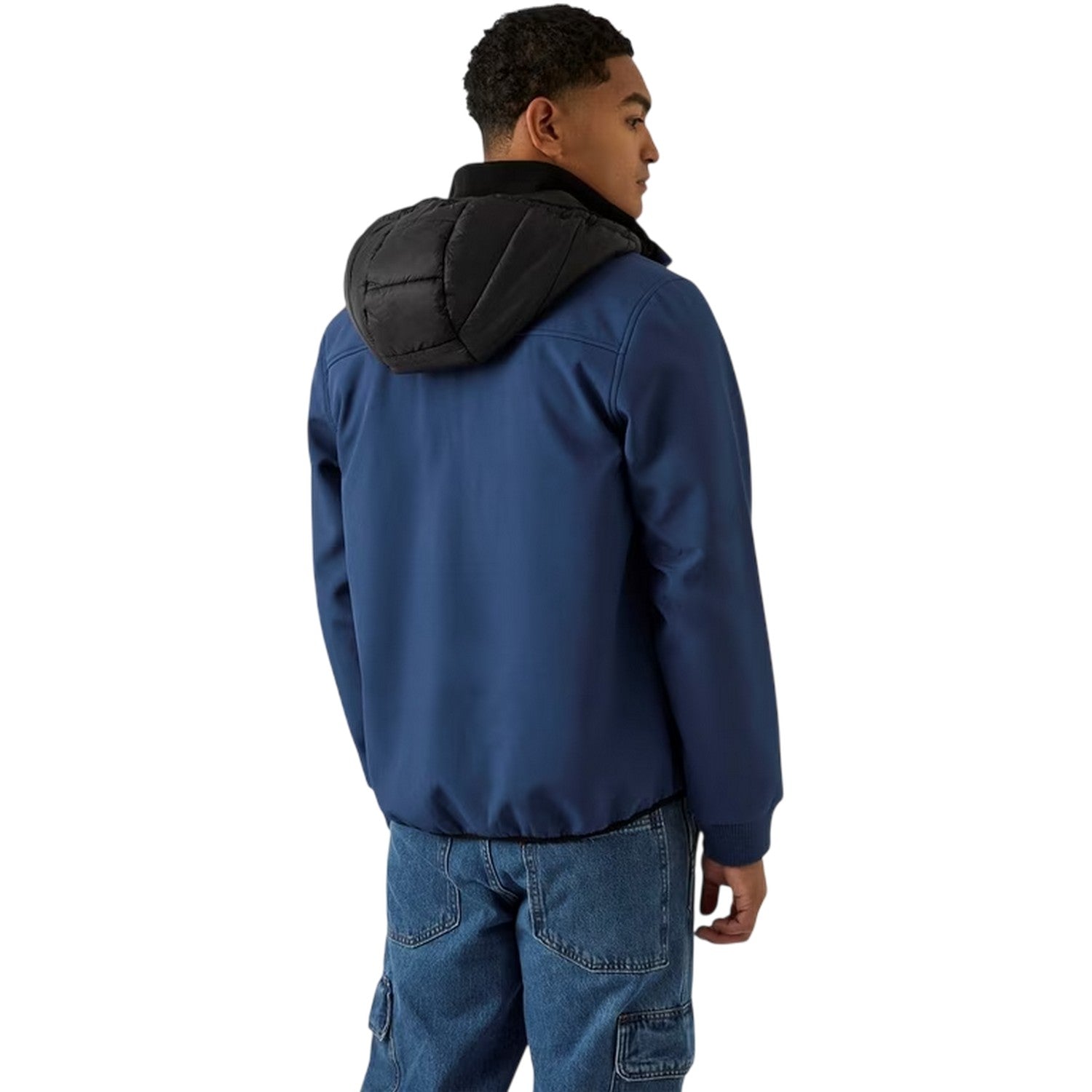 Batik Blue - Back - Reebok Mens Plain Ribbed Cuff Raincoat