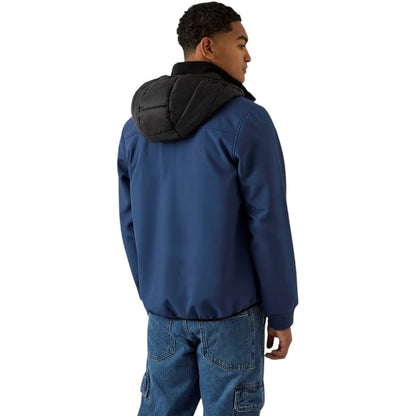 Batik Blue - Back - Reebok Mens Plain Ribbed Cuff Raincoat