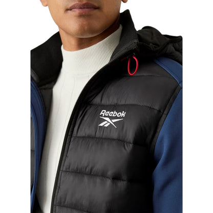 Batik Blue - Side - Reebok Mens Plain Ribbed Cuff Raincoat