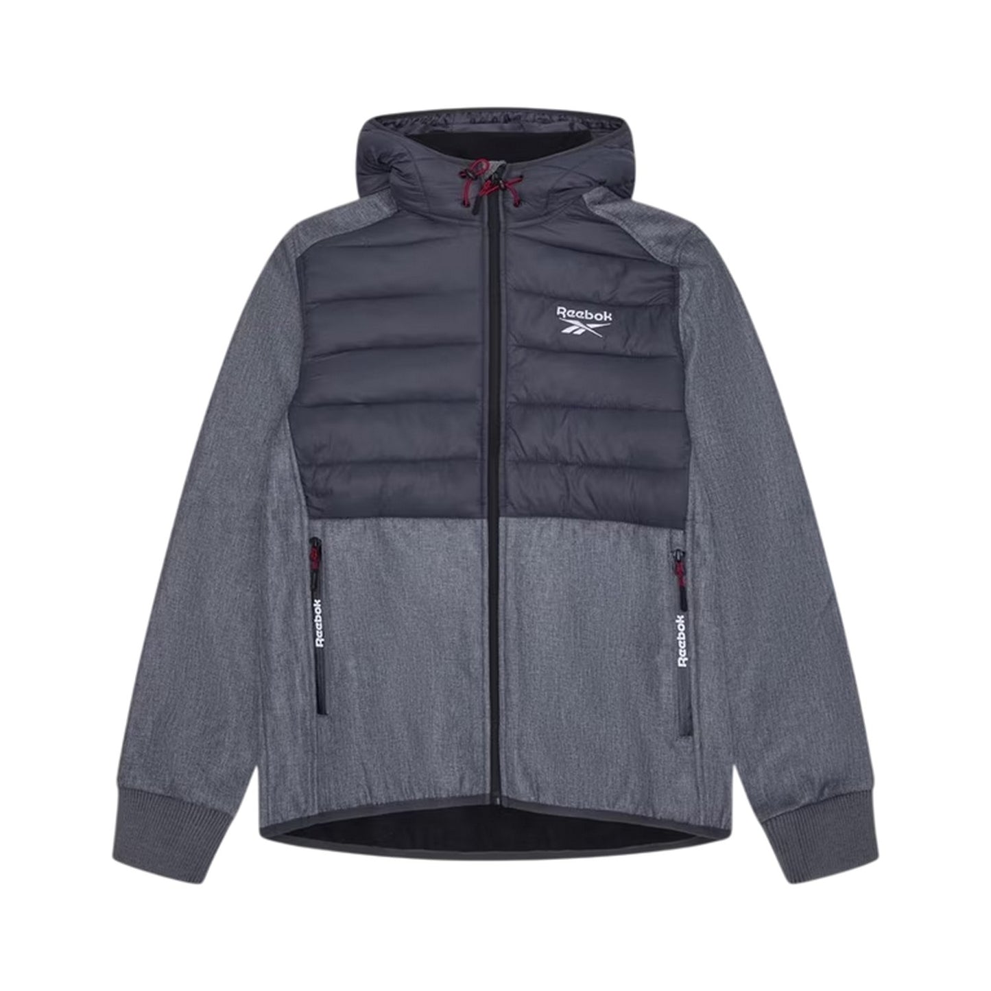 Ice Grey - Front - Reebok Mens Plain Ribbed Cuff Raincoat