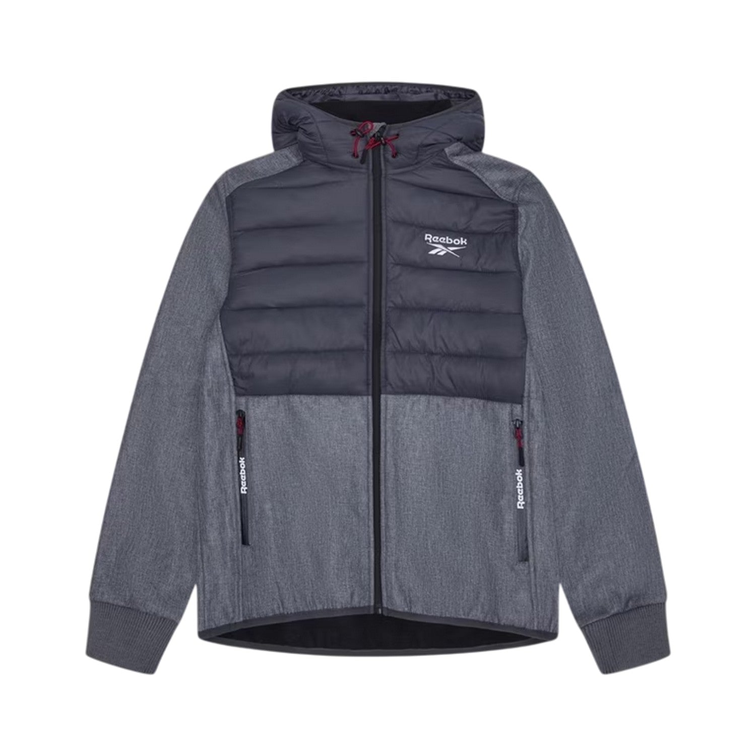 Ice Grey - Front - Reebok Mens Plain Ribbed Cuff Raincoat