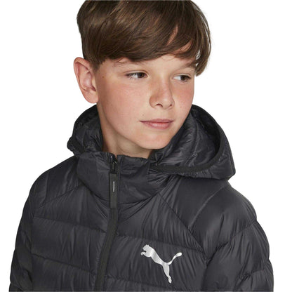 Puma Black - Side - Puma Childrens-Kids Lightweight Down Jacket