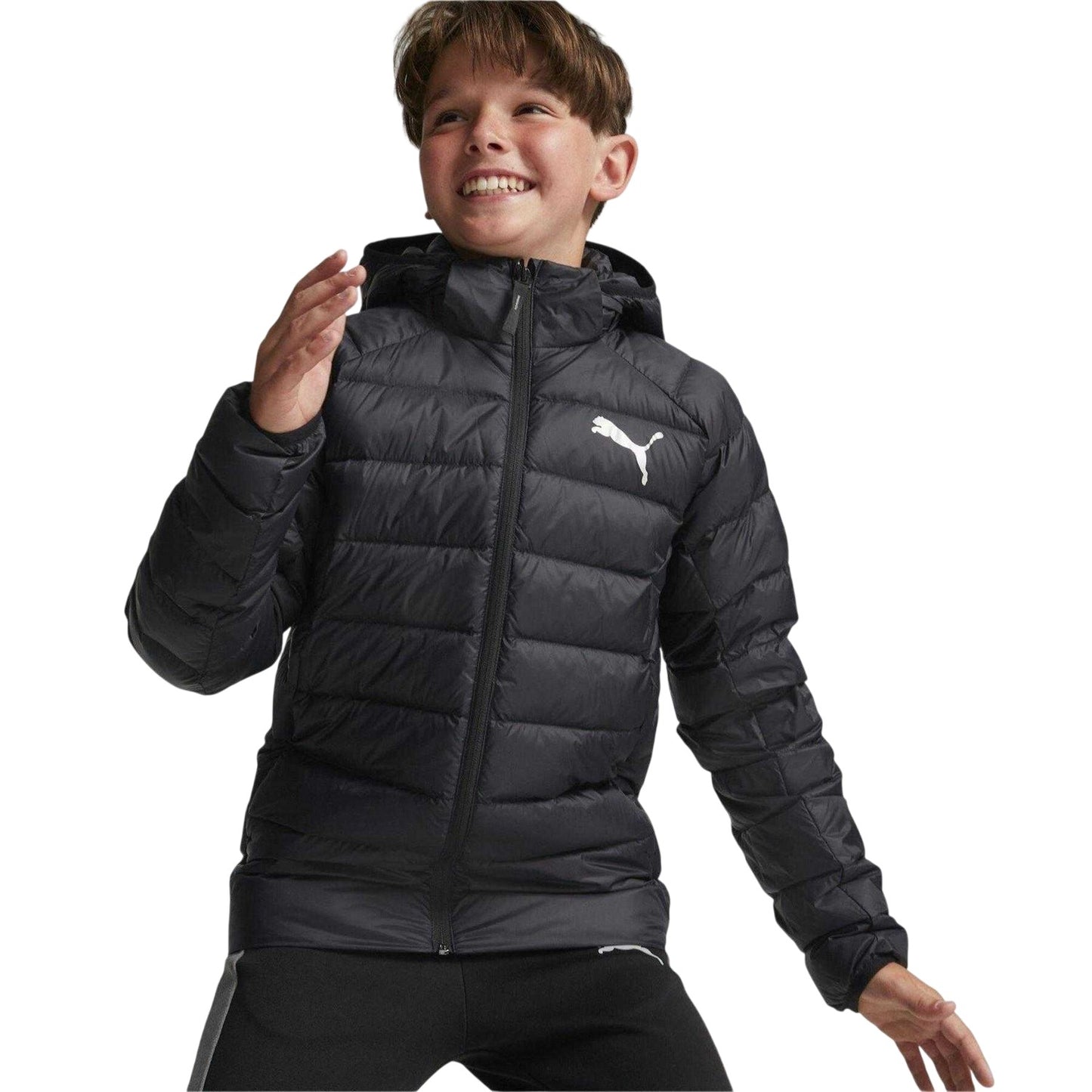 Puma Black - Lifestyle - Puma Childrens-Kids Lightweight Down Jacket