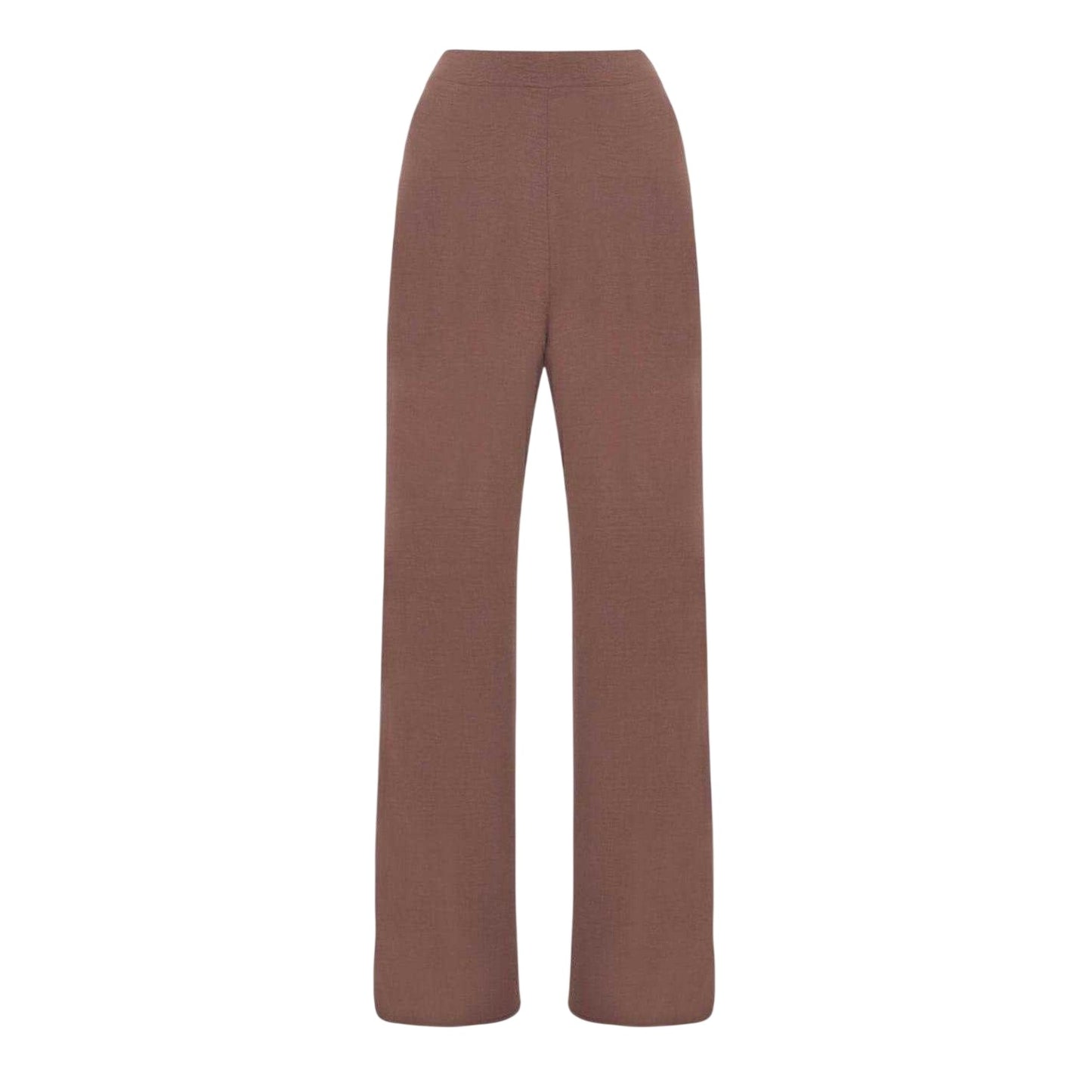 Brown - Front - I Saw It First Womens-Ladies Crepe Wide Leg Trousers