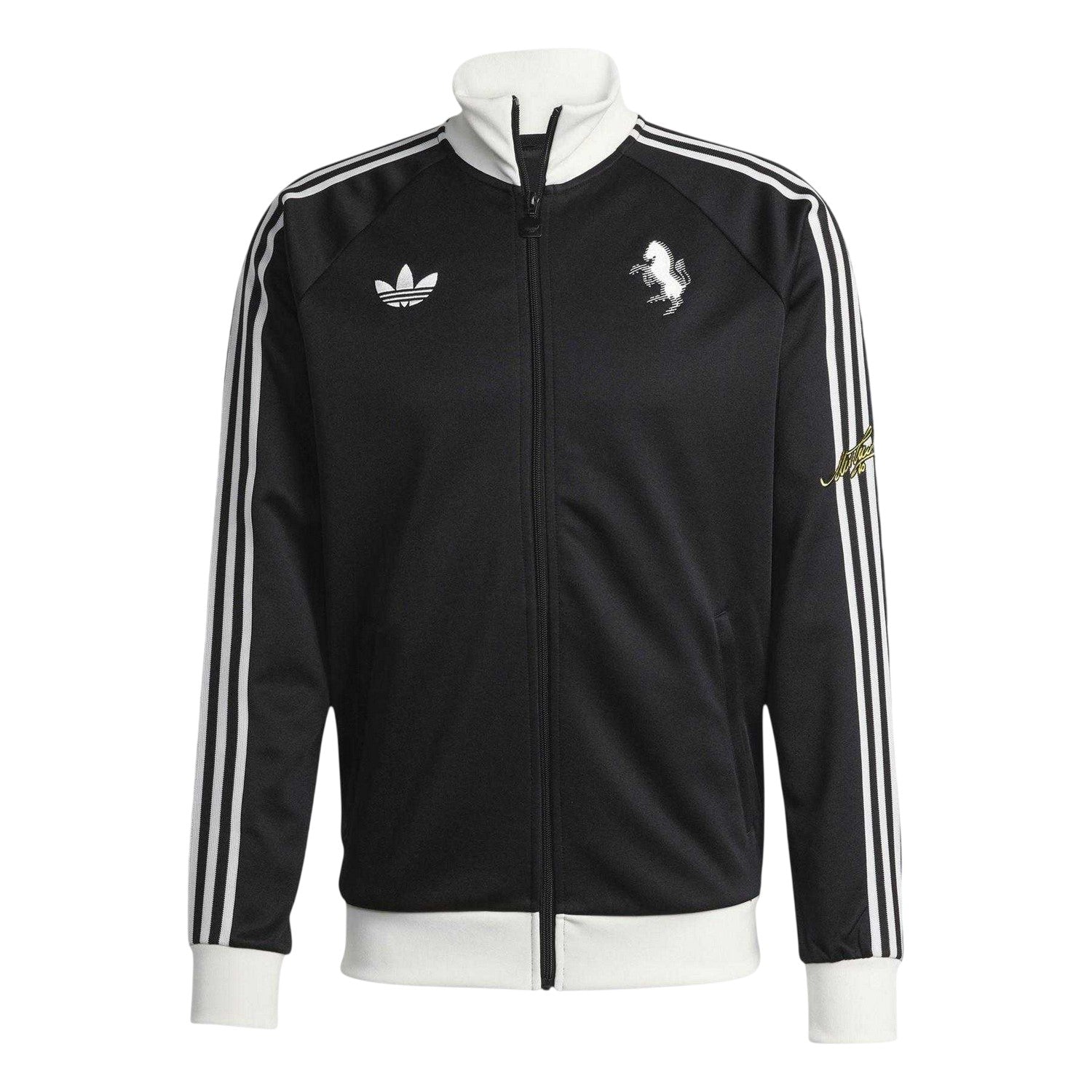 Black-White - Front - Adidas Mens Originals Juventus FC Tracksuit Top