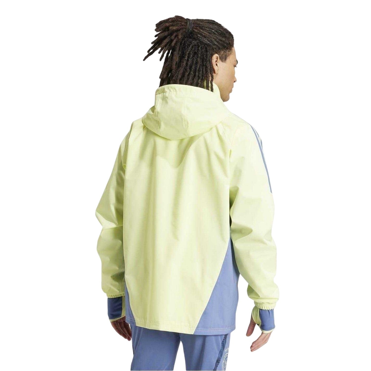 Floral - Back - Adidas Mens Ajax 24-25 Raincoat