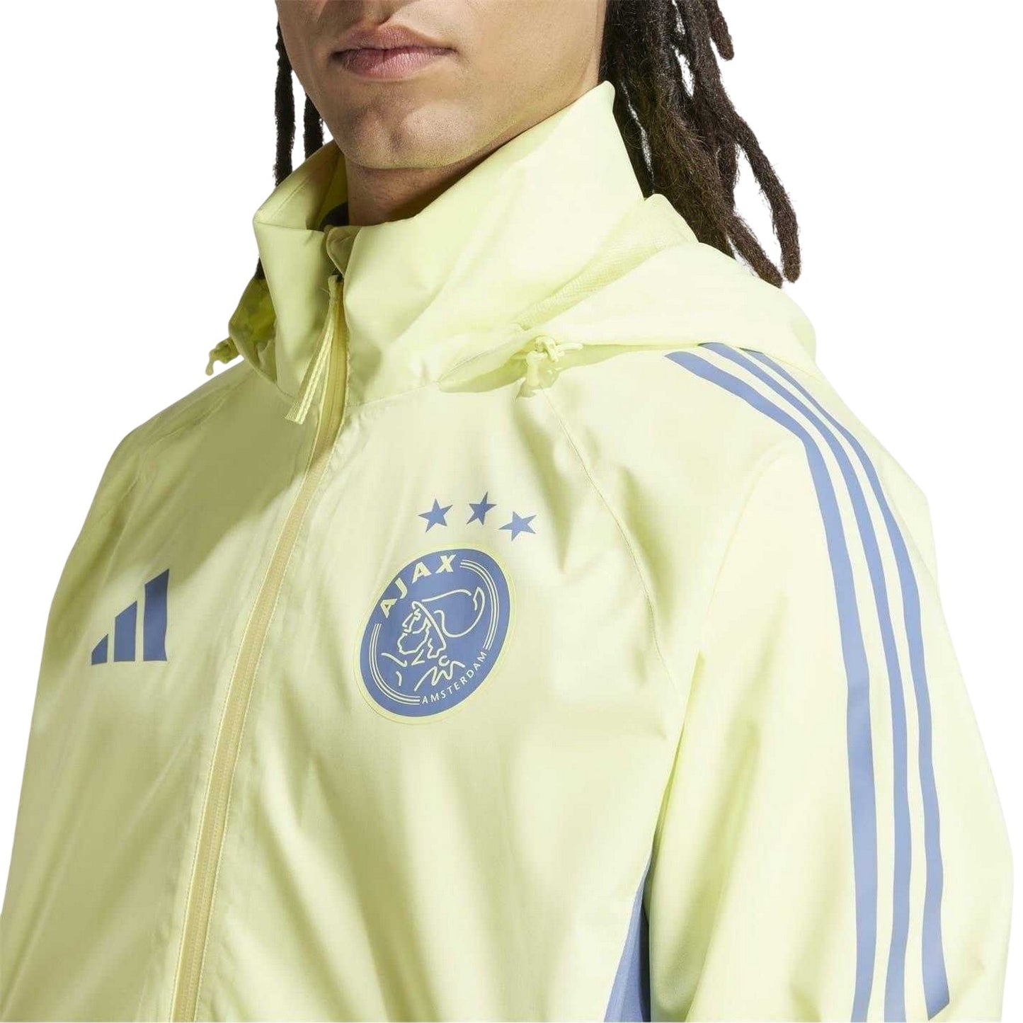 Floral - Side - Adidas Mens Ajax 24-25 Raincoat