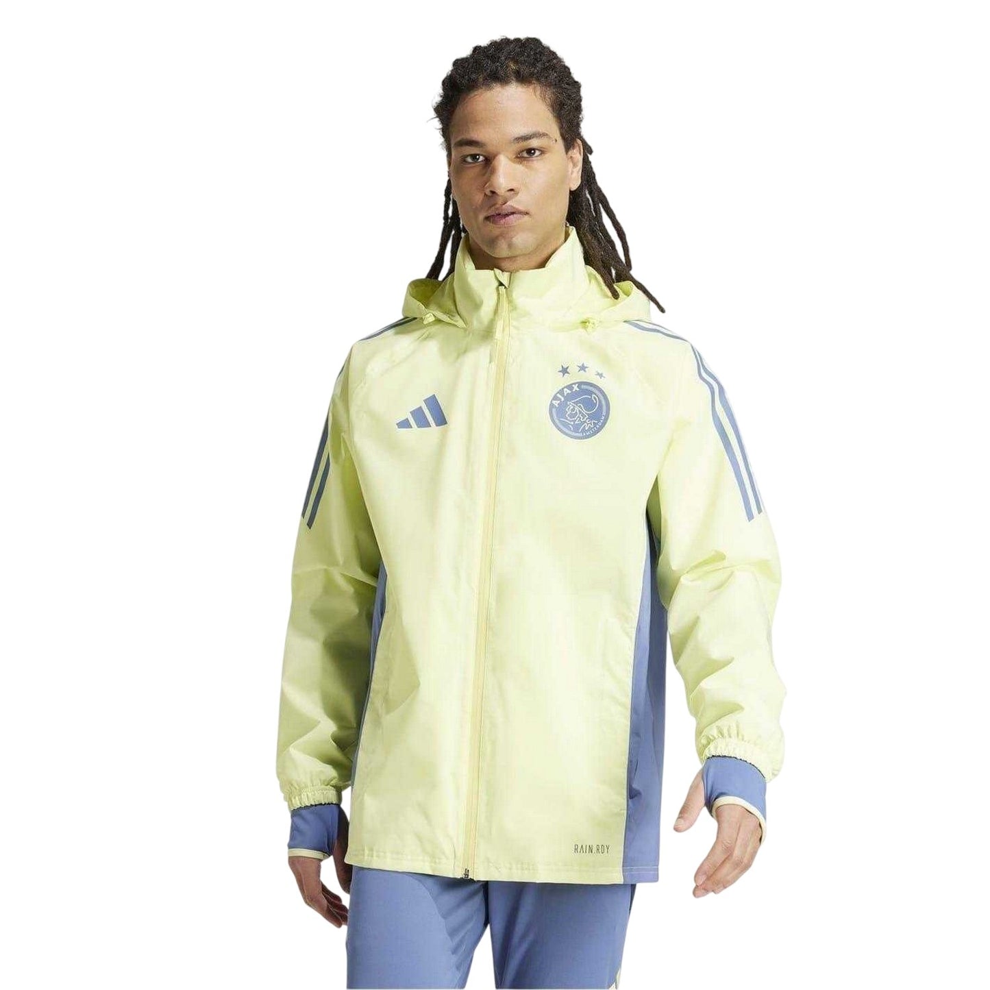 Floral - Pack Shot - Adidas Mens Ajax 24-25 Raincoat