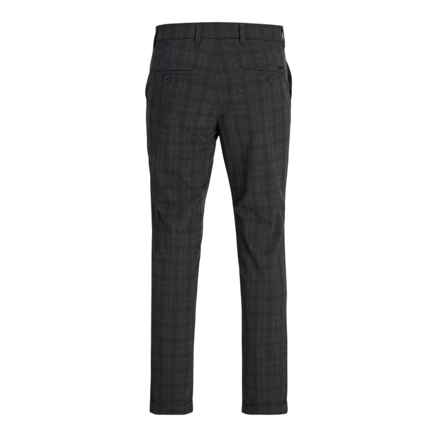 Black - Back - Jack And Jones Mens Marco Plaid Slim Chinos