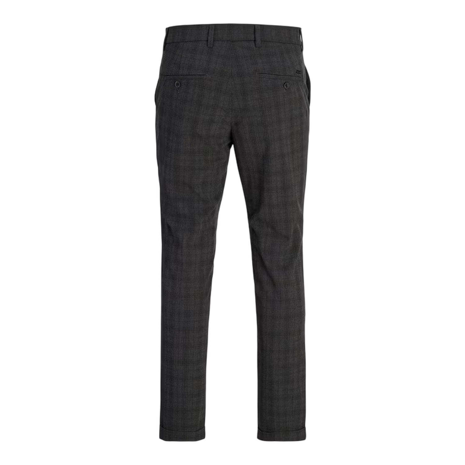 Black - Back - Jack And Jones Mens Marco Plaid Slim Chinos