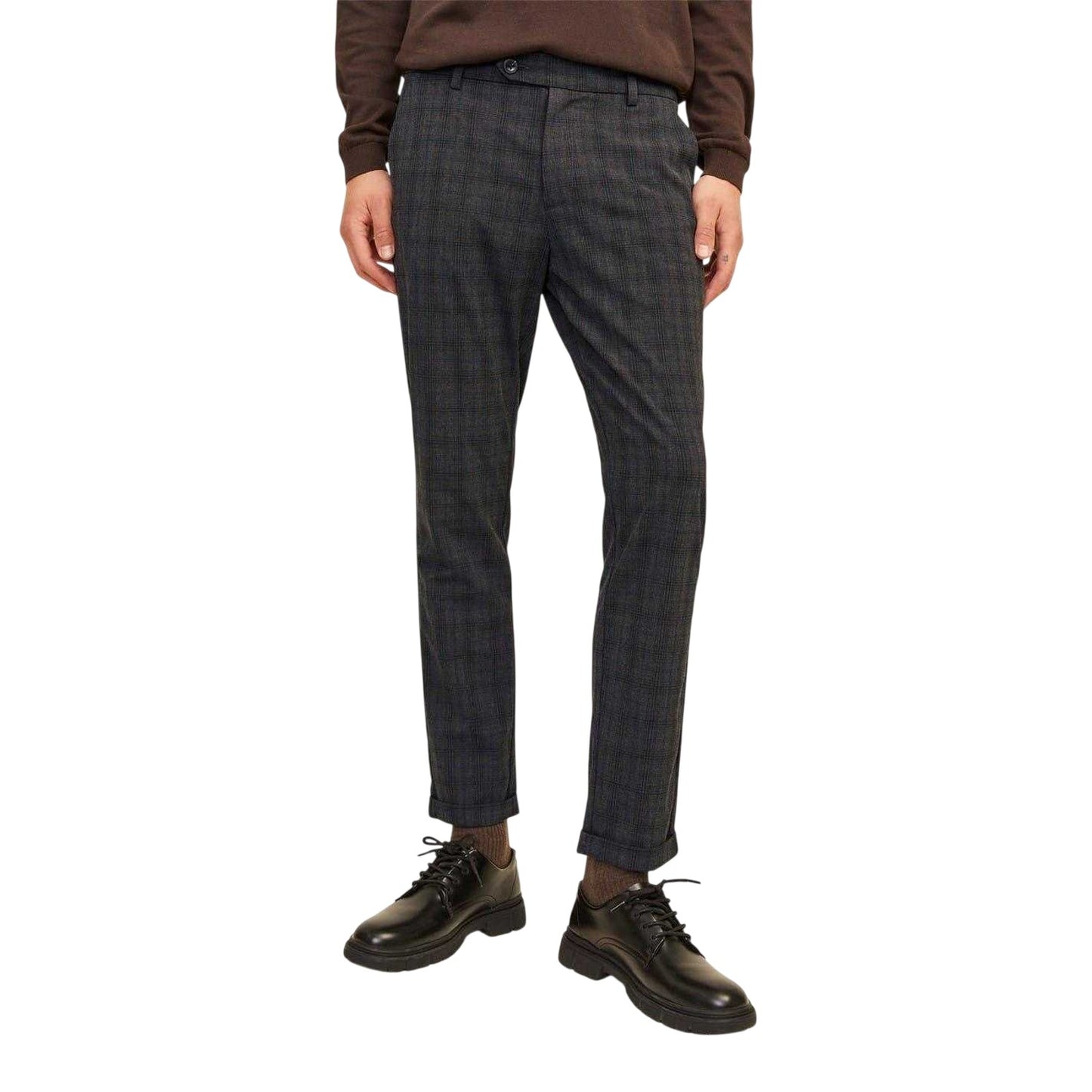 Black - Lifestyle - Jack And Jones Mens Marco Plaid Slim Chinos