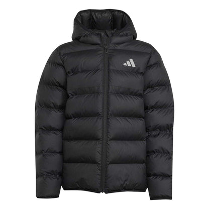 Triple Black - Front - Adidas Childrens-Kids Climawarm Puffer Jacket