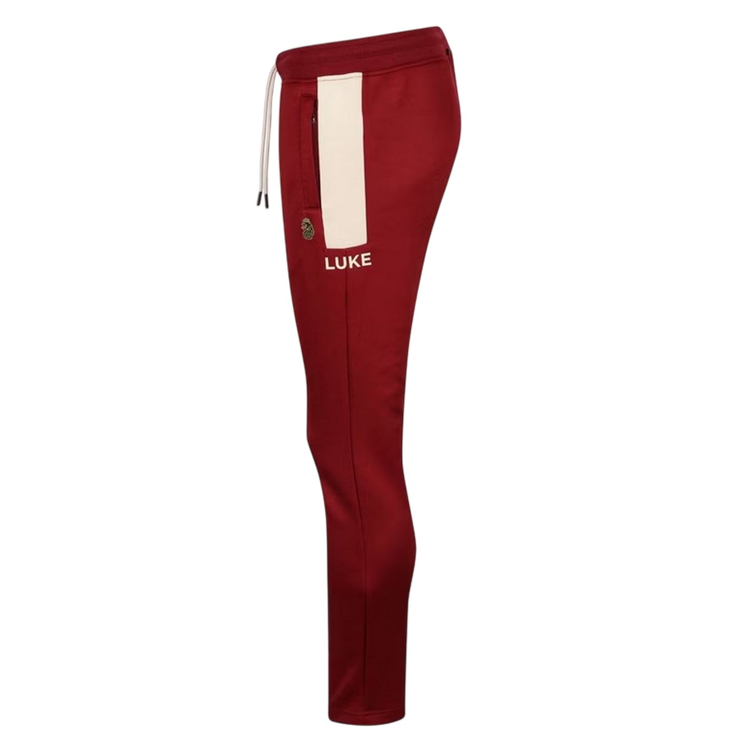 Blood Red - Side - Luke Mens Edin Side Stripe Straight Joggers