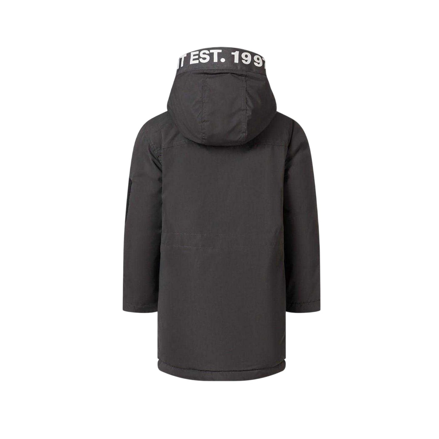 Charcoal - Back - Minoti Childrens-Kids Utility Insulated Parka