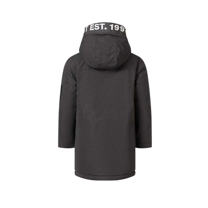 Charcoal - Back - Minoti Childrens-Kids Utility Insulated Parka