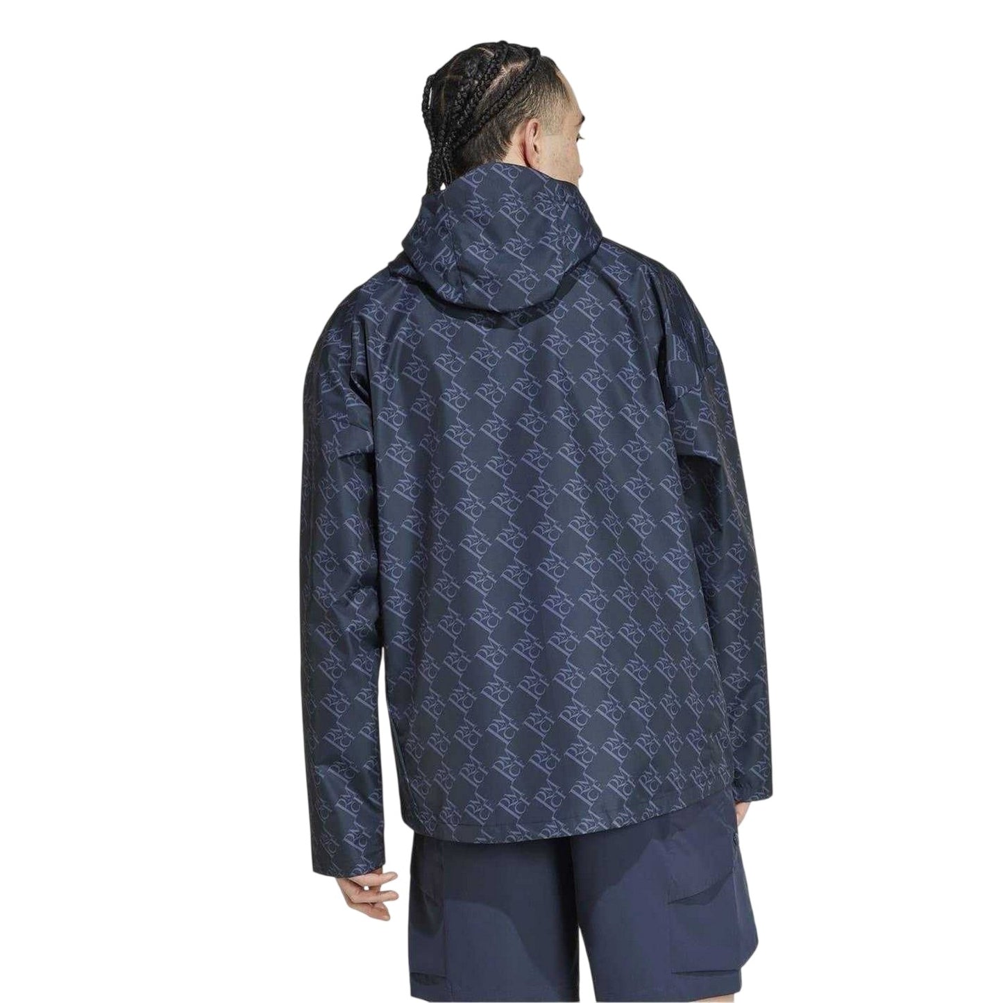 Night Navy - Back - Adidas Mens Real Madrid Seasonal Monogram Anorak