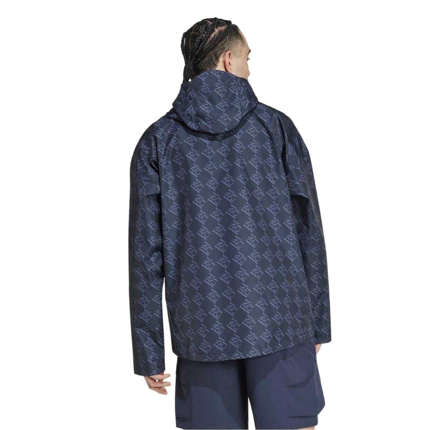Night Navy - Back - Adidas Mens Real Madrid Seasonal Monogram Anorak