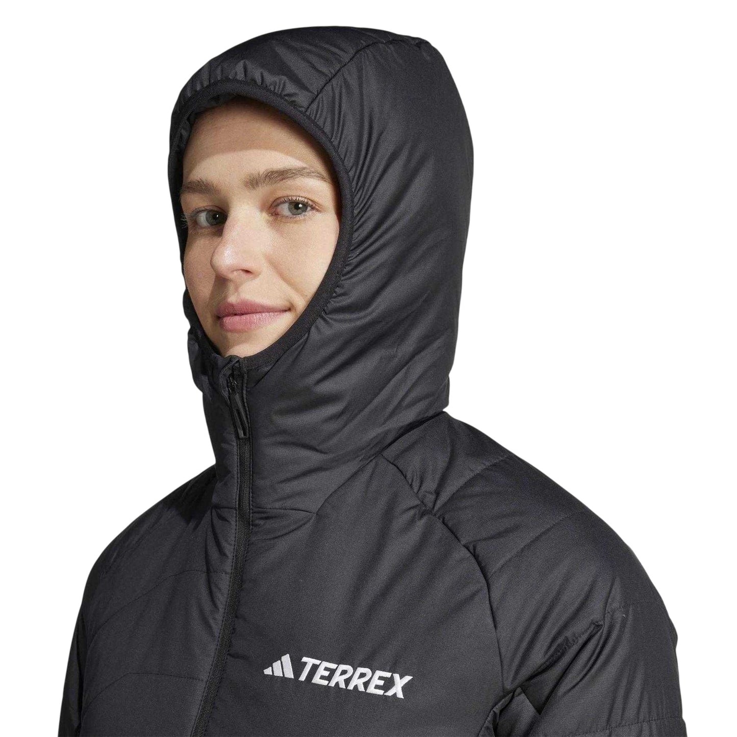 Black - Side - Adidas Womens-Ladies Terrex Insulated Puffer Jacket