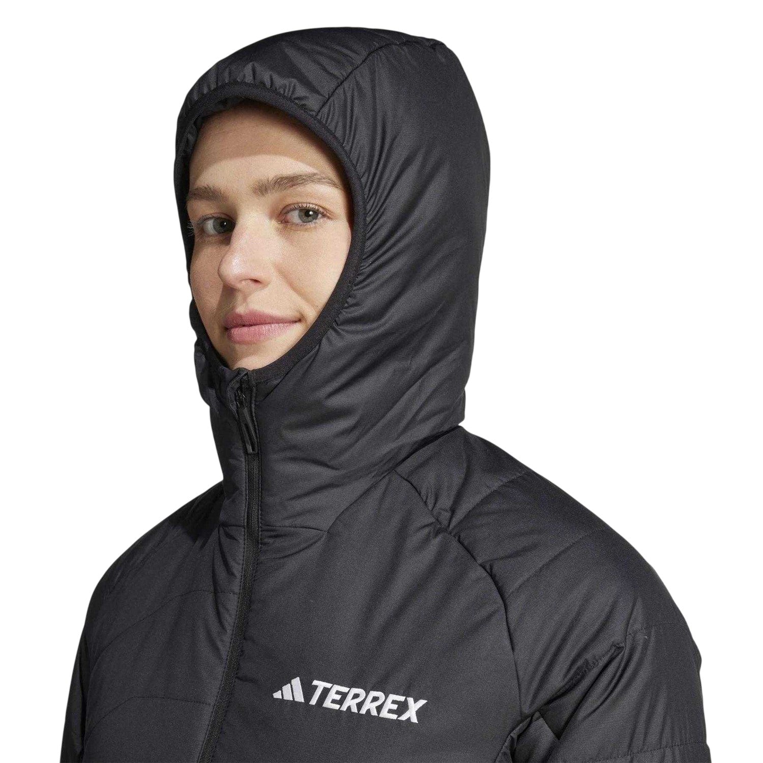 Black - Side - Adidas Womens-Ladies Terrex Insulated Puffer Jacket
