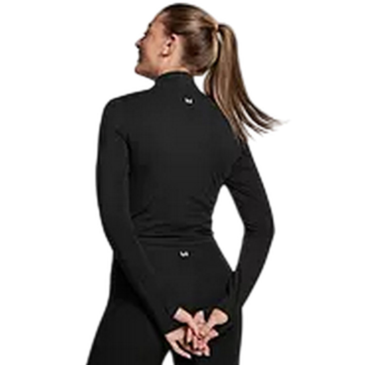 Black - Back - MyProtein Womens-Ladies Tempo Plain Running Jacket