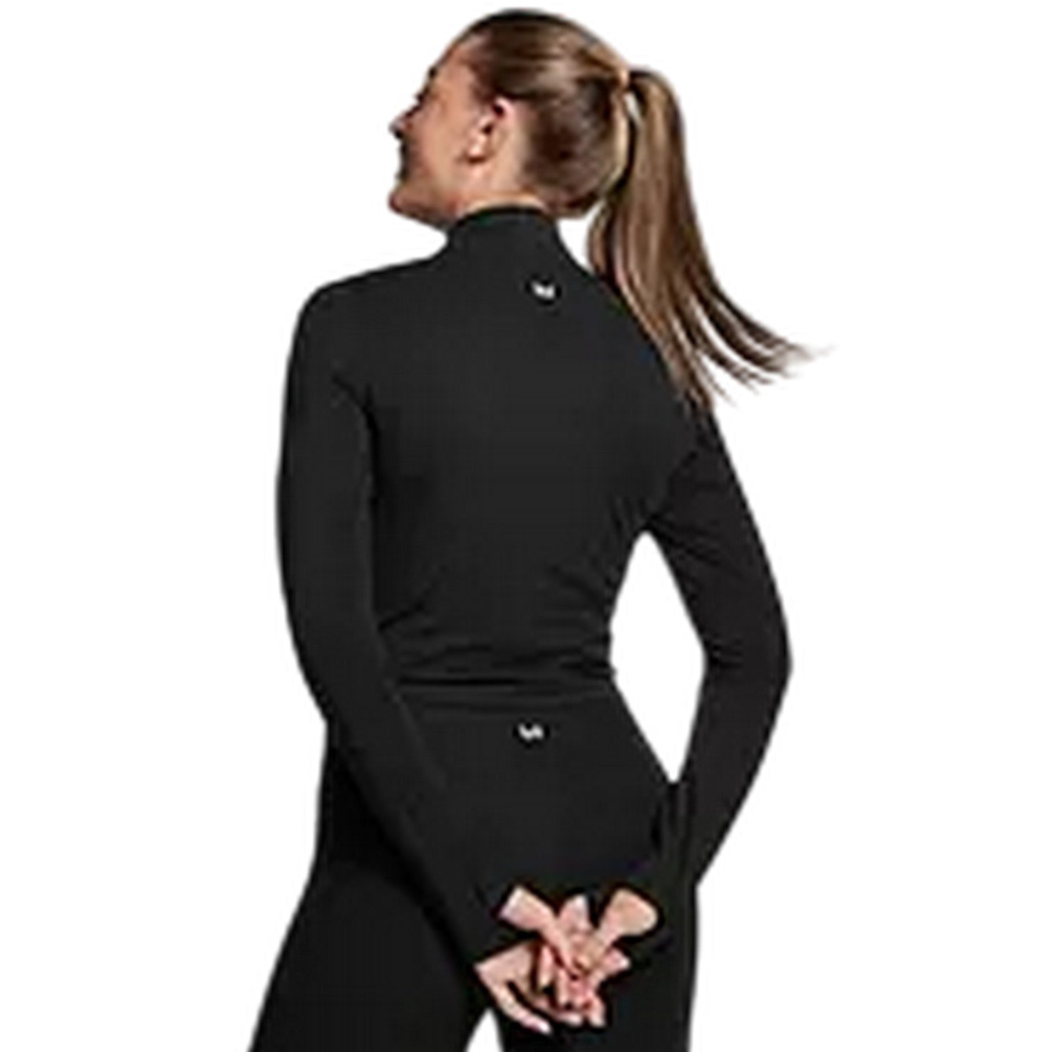 Black - Back - MyProtein Womens-Ladies Tempo Plain Running Jacket