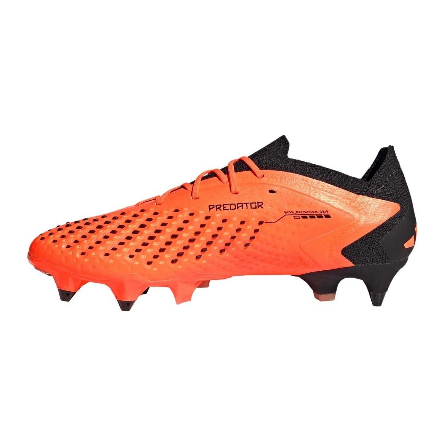 Orange-Black - Side - Adidas Mens Predator Accuracy.1 L Soft Ground Football Boots