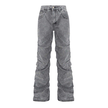 Black - Front - I Saw It First Womens-Ladies Ruched Straight Jeans