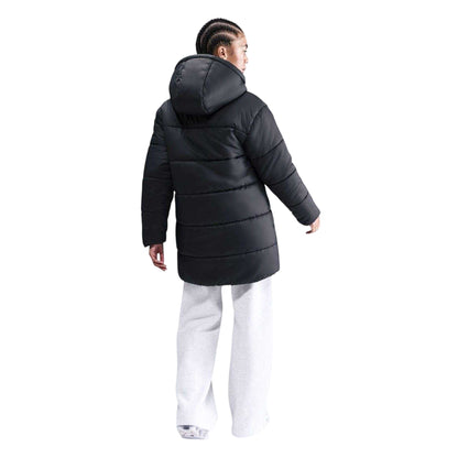 Black - Back - Nike Womens-Ladies Classic Therma-Fit Insulated Loose Puffer Jacket