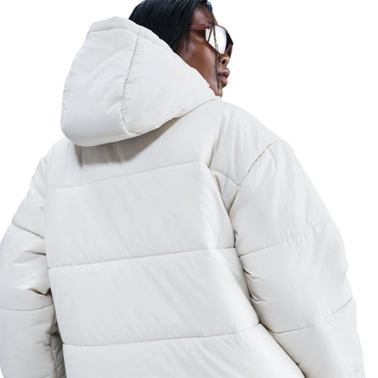 Bone-White - Back - Nike Womens-Ladies Classic Therma-Fit Insulated Loose Puffer Jacket