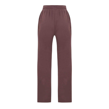 Brown - Back - I Saw It First Womens-Ladies Plain Wide Leg Trousers
