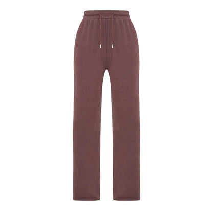 Brown - Front - I Saw It First Womens-Ladies Plain Wide Leg Trousers
