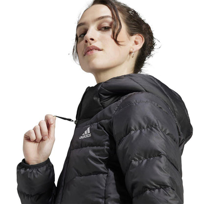 Black - Side - Adidas Womens-Ladies Essentials Down Jacket