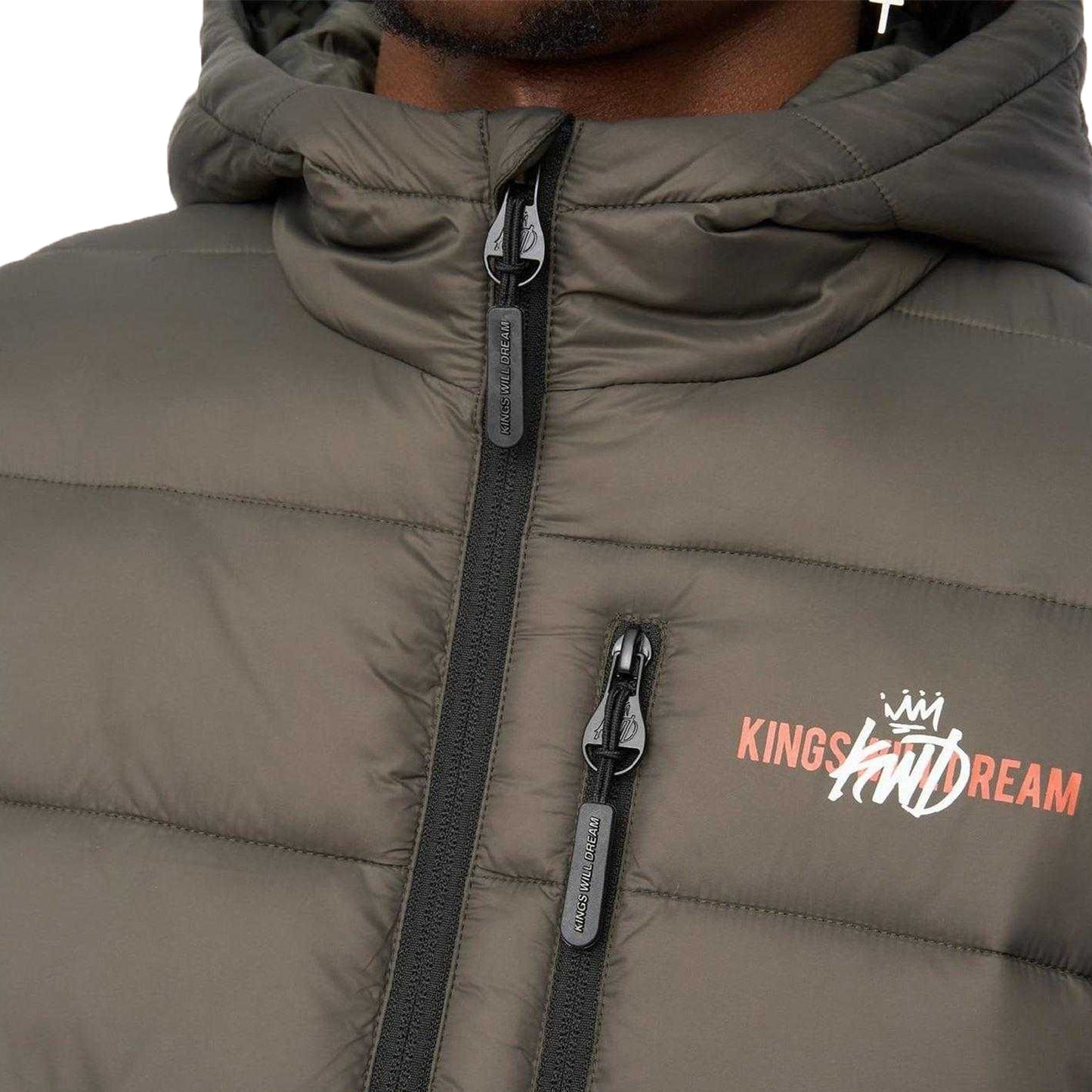 Green - Side - Kings Will Dream Mens Polyester Puffer Jacket