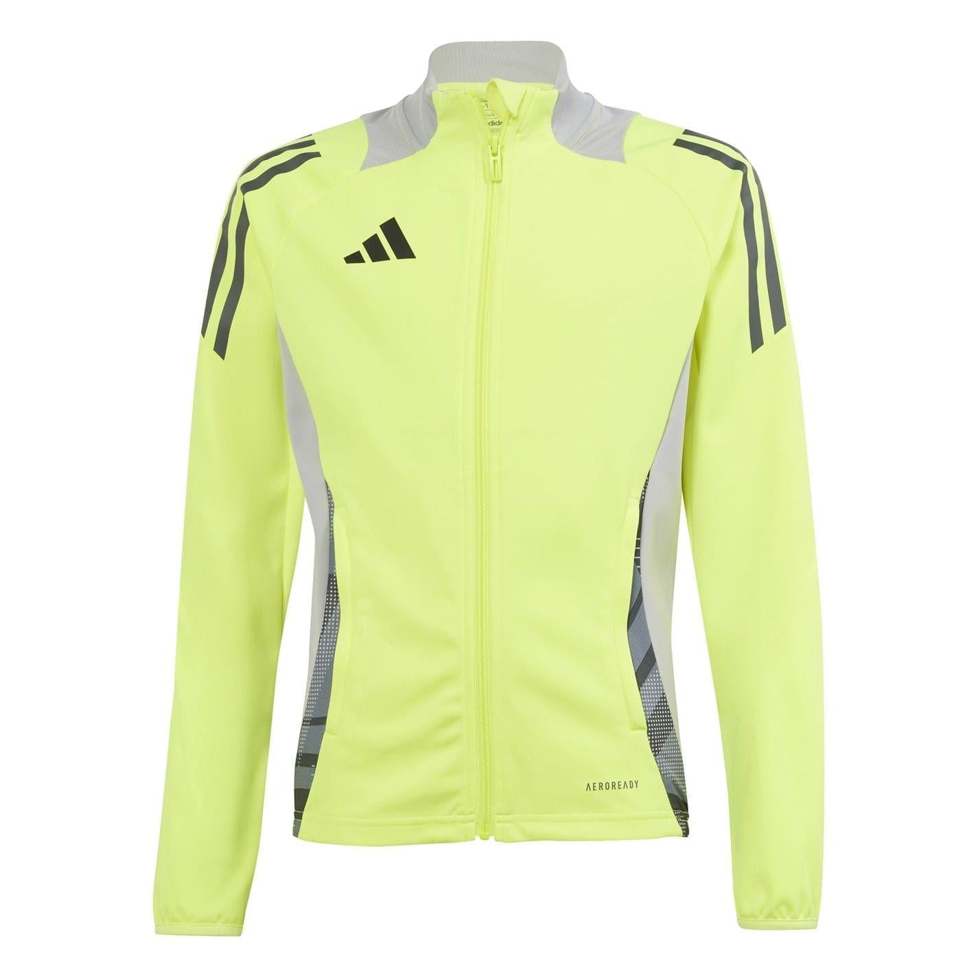 Solar Yellow - Front - Adidas Childrens-Kids Tiro 24 Competition Tracksuit Top