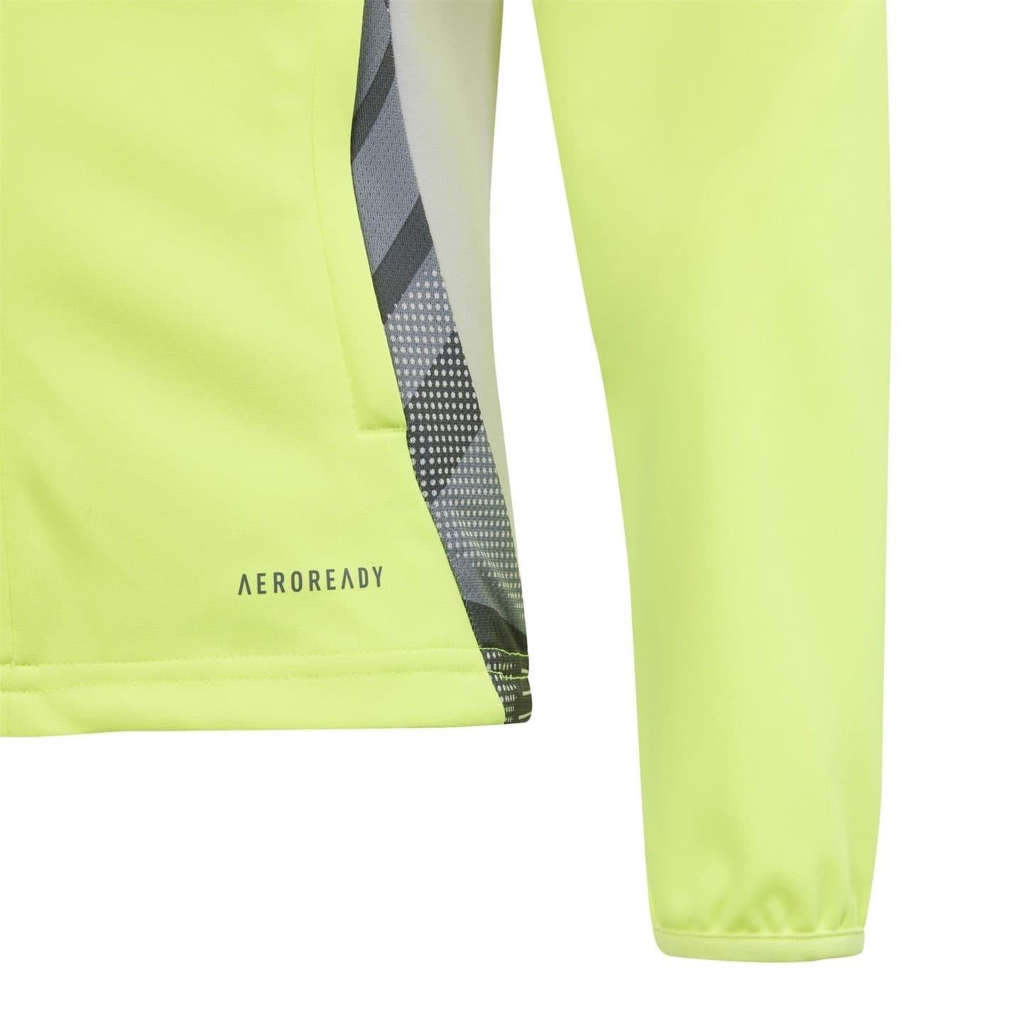 Solar Yellow - Lifestyle - Adidas Childrens-Kids Tiro 24 Competition Tracksuit Top